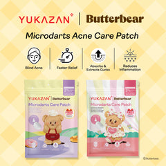 【Yukazan x Butterbear】Microdarts Acne Care Patch 9s | Microneedle Patches for Blind Pimples | Pure Hydrocolloid Skincare