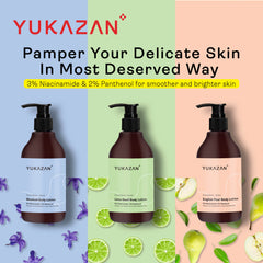 Yukazan Lime Basil Body Lotion 300ml - Daily Moisturizing Brightening Body Lotion