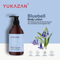 Yukazan Bluebell Body Lotion 300ml - Daily Moisturizing Brightening Body Lotion