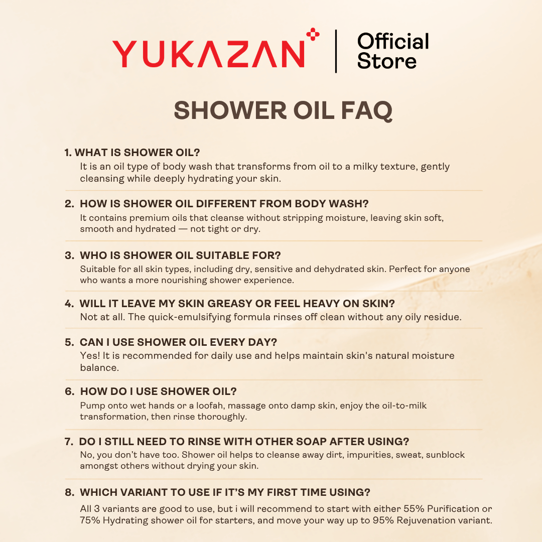 Yukazan 55% Purification Shower Oil (500ml)