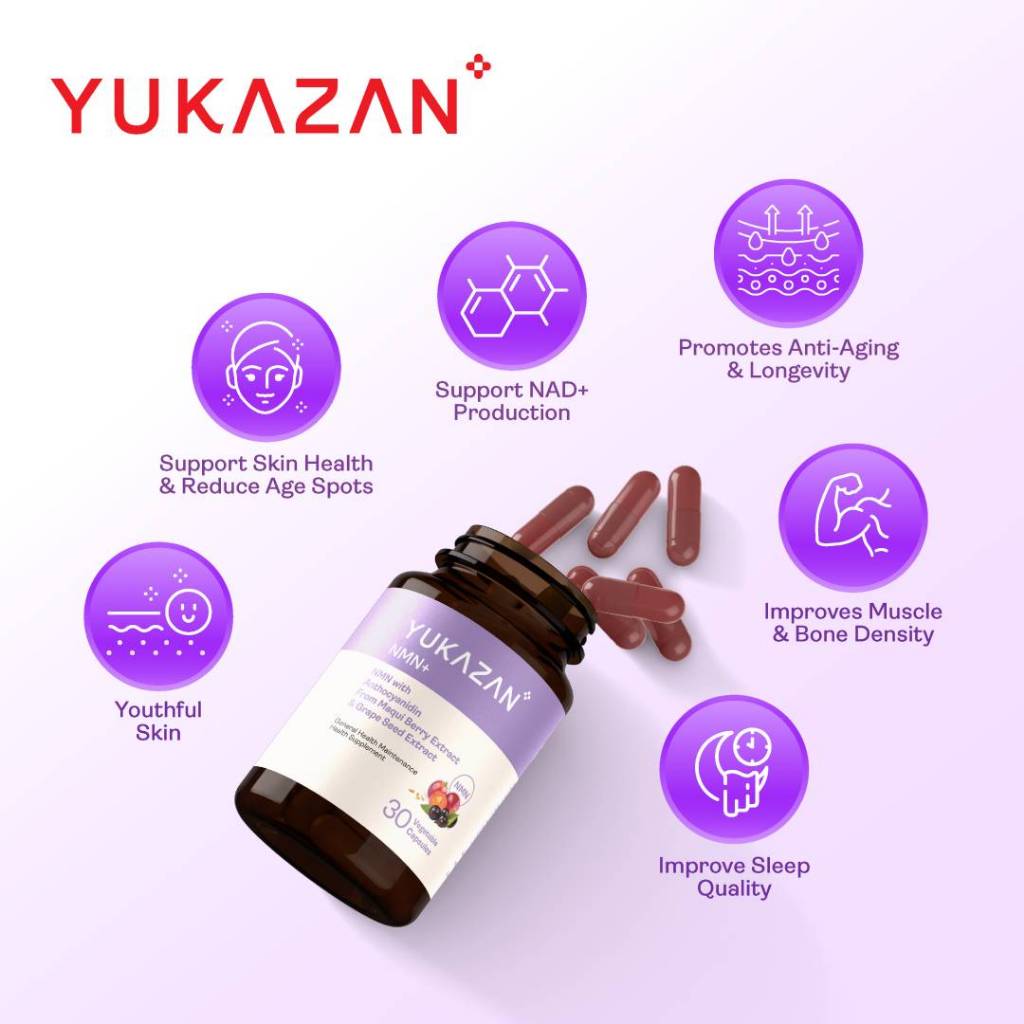Yukazan NMN+ 30's Energy Boost Anti Aging Supplement NAD+ / Support Cellular Repair