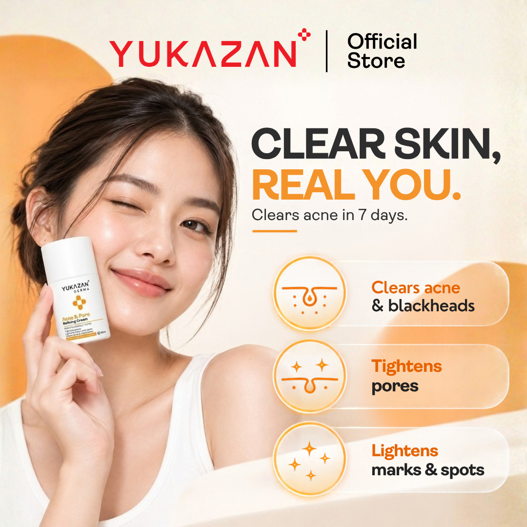 Yukazan Derma Refining Cream Acne & Pore 5ml Acne Removal Cream - Reduce acne in 7 days