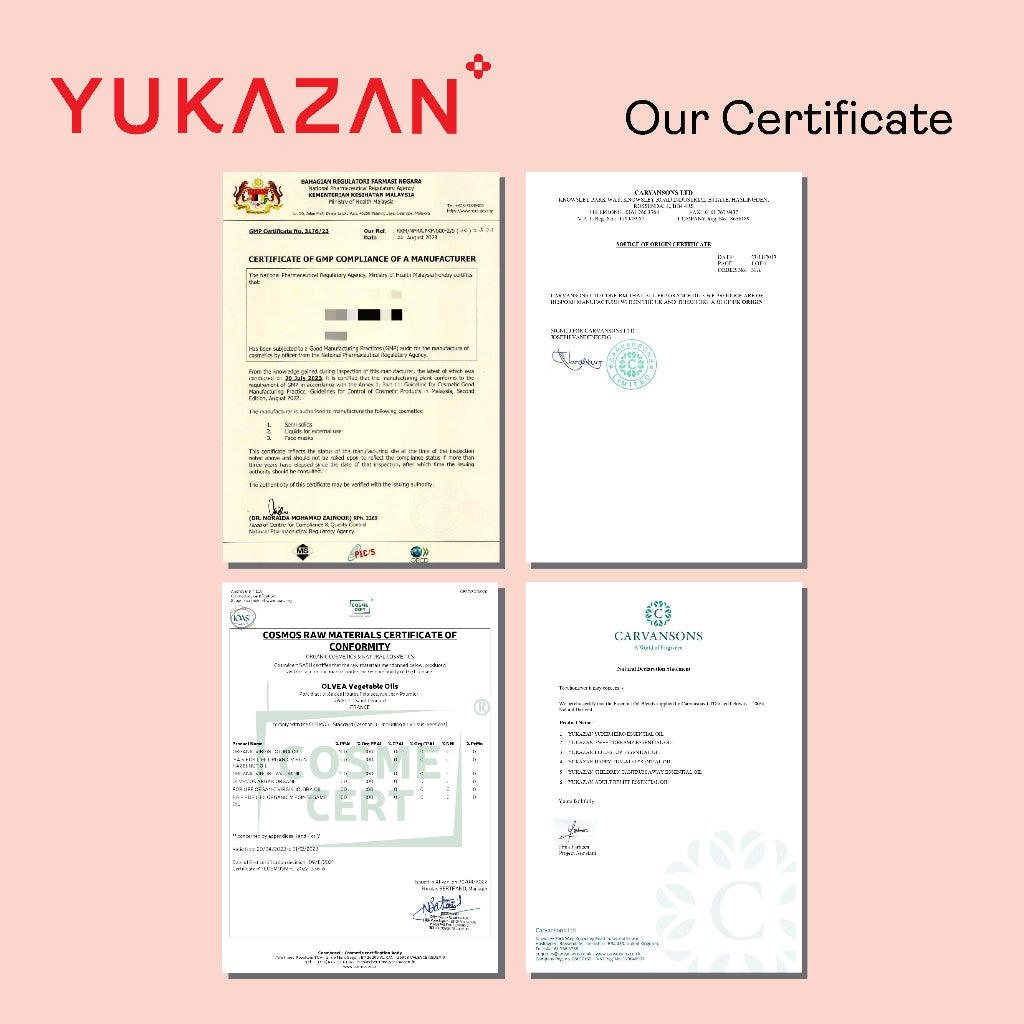 Yukazan Festive Christmas Gift Set Bundle 4 Essential Oil Roll On Relief & Sweet Dream