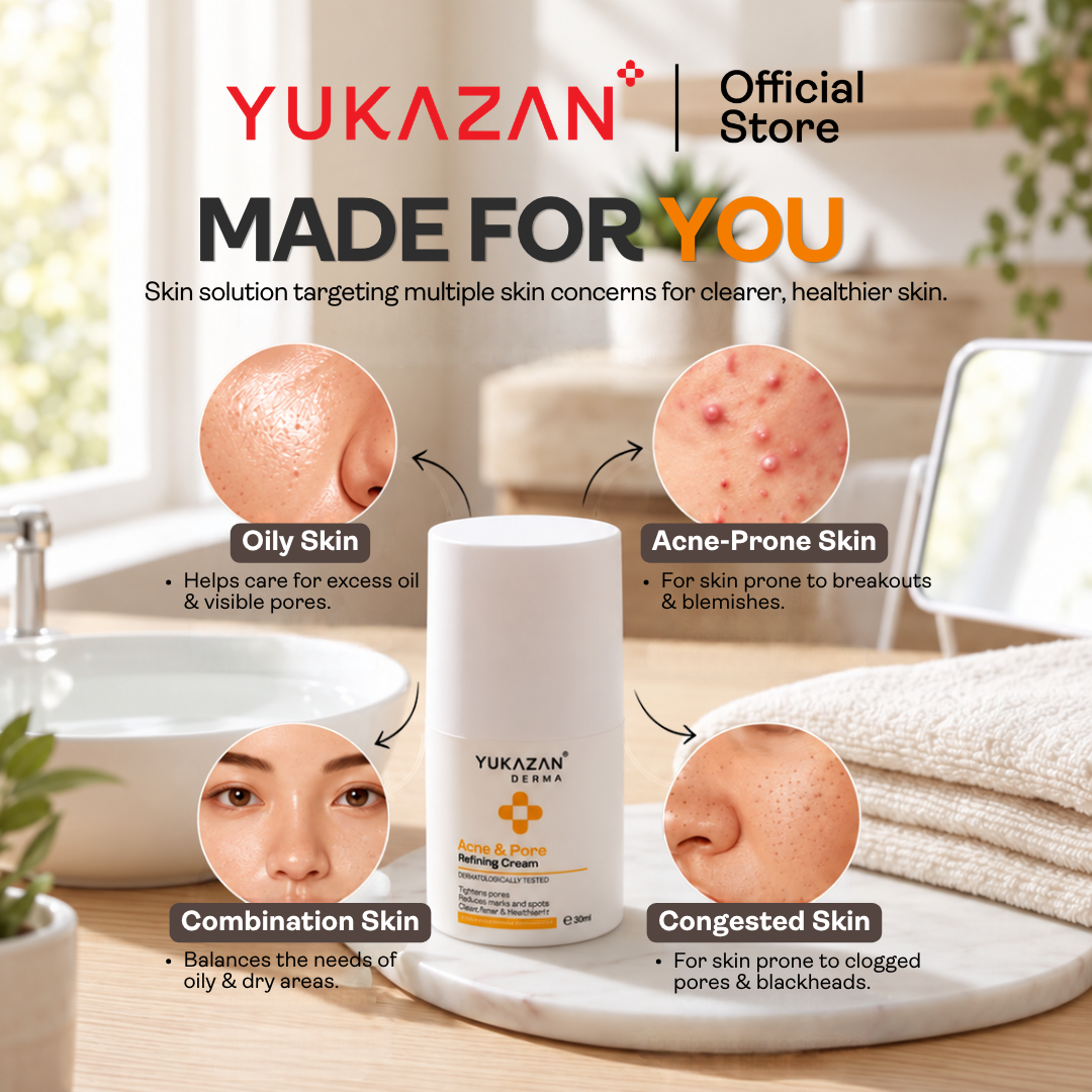 Yukazan Derma Refining Cream Acne & Pore 5ml Acne Removal Cream - Reduce acne in 7 days