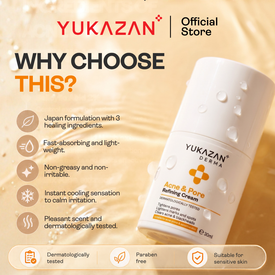 Yukazan Derma Refining Cream Acne & Pore 5ml Acne Removal Cream - Reduce acne in 7 days