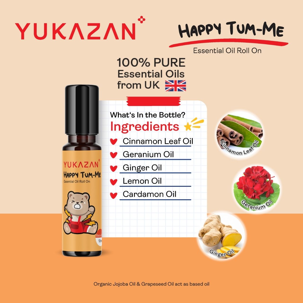 Yukazan 100% Pure Essential Oil Roll On (10ml)