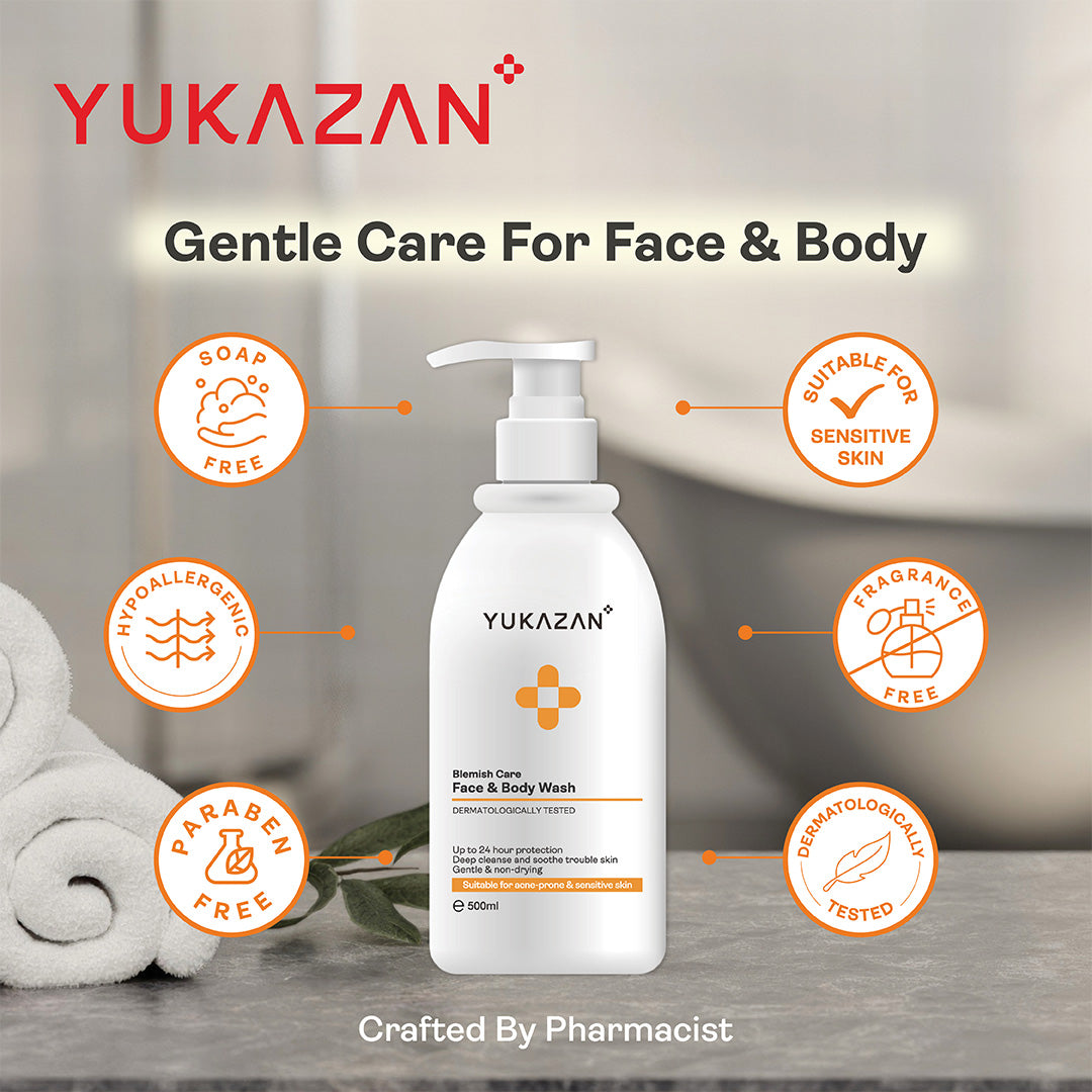 Yukazan Blemish Care Face & Body Wash (500ml)