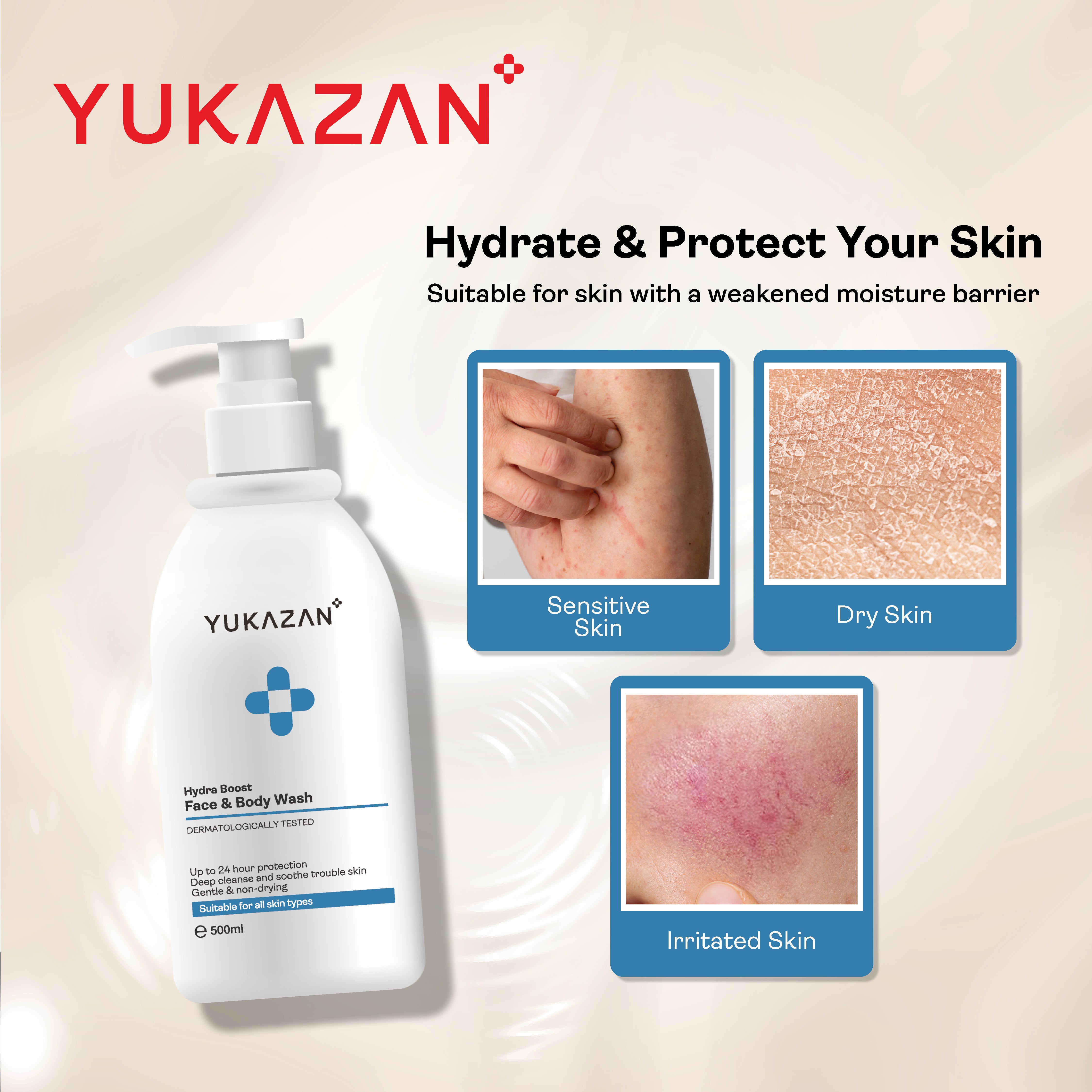 Yukazan Derma Hydra Boost Face & Body Wash (500ml)