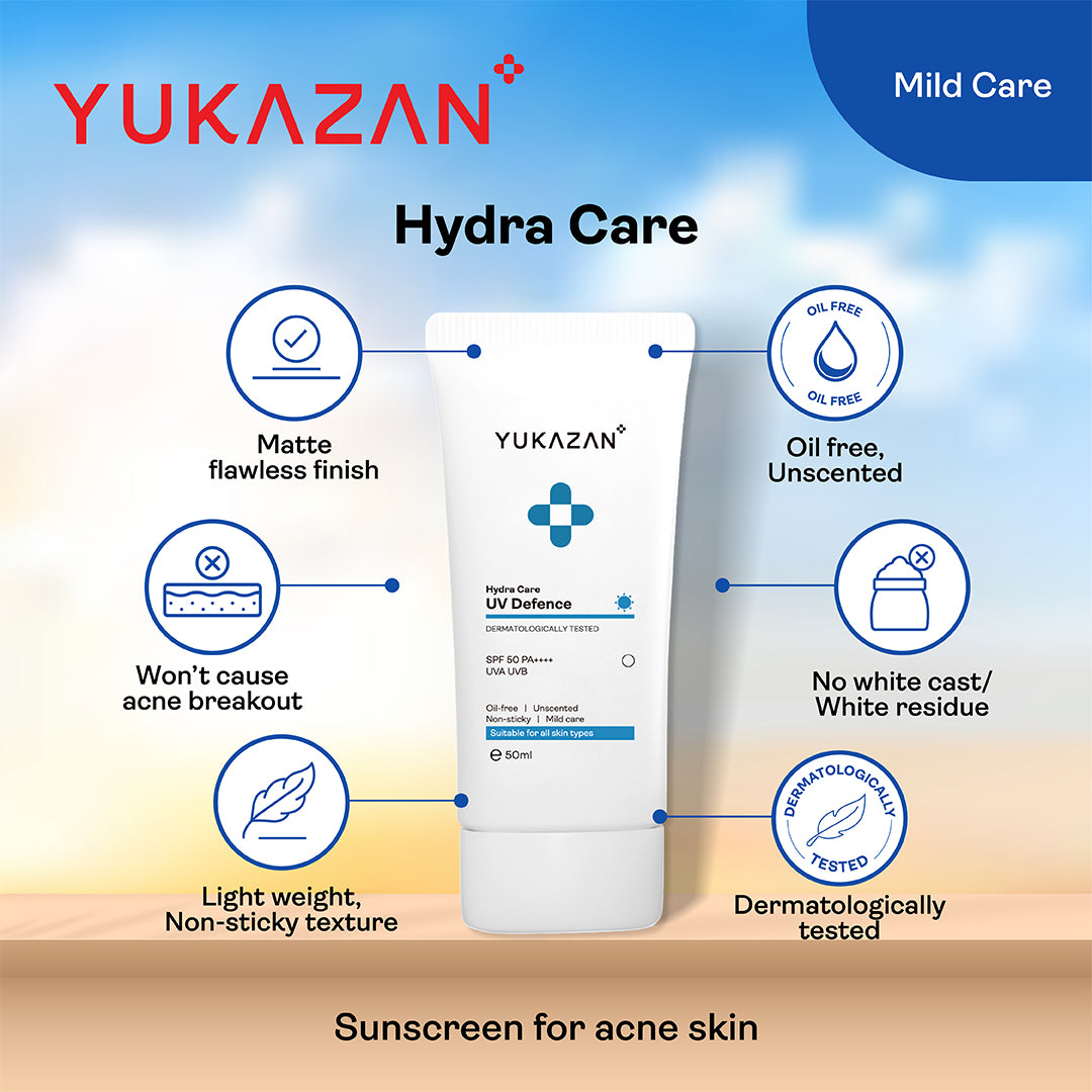 Yukazan Derma Hydra Care UV Defence Sunscreen Sunblock SPF 50+ -50ml