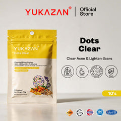 Yukazan Dots Clear 10's Chewable Supplement Reduce Acne / Lighten Scars / Anti Acne / Skin Clarity