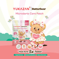 【Yukazan x Butterbear】Microdarts Acne Care Patch 9s | Microneedle Patches for Blind Pimples | Pure Hydrocolloid Skincare