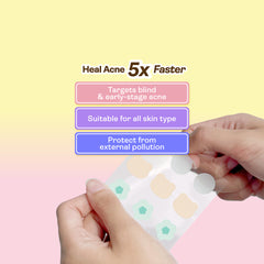 Yukazan Microdarts Care Patch for Acne Fun Shape 9's| Microneedle Patches for Blind Pimples | Pure Hydrocolloid Skincare